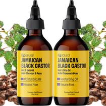 Óleo de rícino preto jamaicano IQ Natural 100% puro 120 ml (pacote com 2)