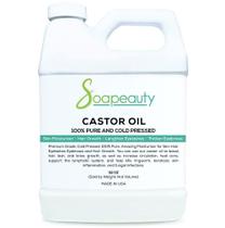 Óleo de rícino Soapeauty prensado a frio 946 ml 100% puro natural Óleo de rícino Soapeauty prensado a frio 946 ml 100% puro natural