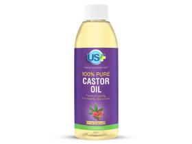 Óleo de rícino US+ 300mL 100% puro prensado a frio não refinado USP