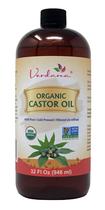 Óleo de rícino Verdana Organic 946 ml prensado a frio não refinado Óleo de rícino Verdana Organic 946 ml prensado a frio não refinado