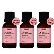 Óleo De Rosa Mosqueta 100% Puro 30ml - Farmax (kit 3 Unid)