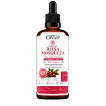 Óleo de Rosa Mosqueta 100 Puro e Natural 50ml Prensado a Frio Rosa rubiginosa Rosto, Corpo e Cabelos Hidratação Diária Canteiro de Ervas