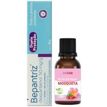 Óleo de rosa mosqueta 30ml clareia pele Bepantriz Dexpantenol 30g