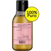 Óleo de Rosa Mosqueta 60 ML Farmax 100% Puro (p/ Manchas e Estrias) - Produto Original