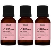 óleo de rosa mosqueta natural 100% puro trata cicatrizes queloide estrias em gestantes 3x30ml - Farmax