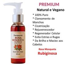 Óleo de Rosa Mosqueta Premium Rubiginosa 60ml 100% Puro e Natural Hidrata, Clareia Manchas e Rej Óleo de Rosa Mosqueta Premium Rubiginosa 60ml 100% Puro e Natural Hidrata, Clareia Manchas e Rej