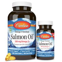 Óleo de Salmão Norueguês Carlson 500mg - Suplemento de Ômega-3