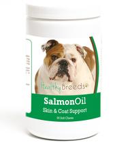 Óleo de salmão Soft Chews 90 unidades para Bulldog - Healthy Breeds