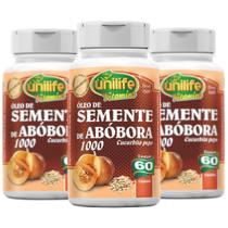 Óleo De Semente De Abóbora 60 Cápsulas De 1000Mg Kit Com 3