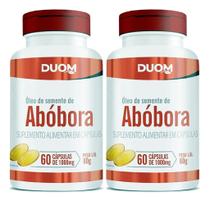 Óleo de Semente de Abóbora 60cps 1000mg Duom Kit 2 Frascos Óleo de Semente de Abóbora 60cps 1000mg Duom Kit 2 Frascos
