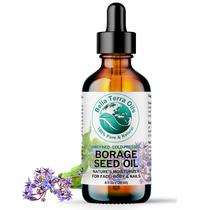 Óleo de semente de borragem orgânico Bella Terra Oils 120ml rico em GLA