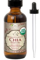 Óleo de semente de chia orgânico americano prensado a frio, virgem 56mL