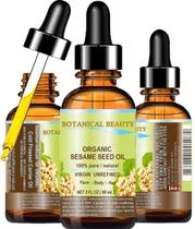 Óleo de semente de gergelim orgânico Carrier Oil Botanical Beauty 60 ml