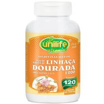 Óleo de Semente de Linhaça Dourada 1200mg 120 cápsulas Unilife