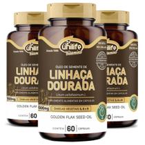 Óleo de Semente de Linhaça Dourada 60 cáps de 1000mg 3 UN
