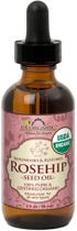 Óleo de semente de rosa mosqueta orgânico americano prensado a frio, vidro âmbar de 56 mL