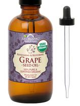 Óleo de semente de uva orgânico americano 100% puro prensado a frio 115mL