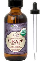 Óleo de semente de uva orgânico americano 100% puro prensado a frio 56mL