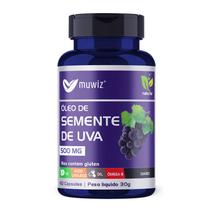 ÓLEO DE SEMENTE DE UVA RESVERATROL c/ Vit E 60 CÁPS MUWIZ