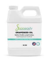 Óleo de semente de uva Soapeauty prensado a frio não refinado 946 ml Óleo de semente de uva Soapeauty prensado a frio não refinado 946 ml