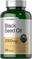 Óleo de Semente Negra 2000mg 120 cápsulas softgel Pílulas Nigella Sativa pressionadas a frio Não-OGM, sem glúten por Horbaach