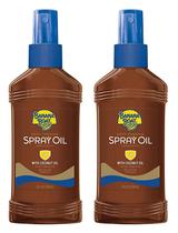 Óleo de spray de bronzeamento profundo SPF 4 com óleo de coco 236 ml Pacote 2 Óleo de spray de bronzeamento profundo SPF 4 com óleo de coco 236 ml Pacote 2