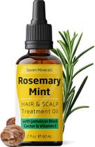 Óleo de tratamento capilar Seven Minerals Rosemary com óleo de rícino Óleo de tratamento capilar Seven Minerals Rosemary com óleo de rícino