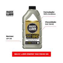 Oleo do motor 5w40 - energy 502 5w40 sn (sintetico) 1lt maxx lubri