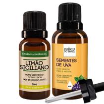 Óleo Essen. Limão Siciliano 20Ml + Vegetal Sems. De Uva 30Ml