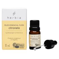 Oleo Essencial Citronela Organico 10ml Herbia