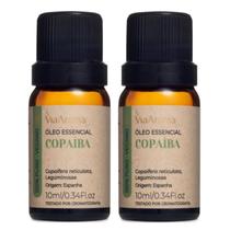 Óleo Essencial Copaíba 100% Natural Puro Via Aroma 10ml - 2 Unidades