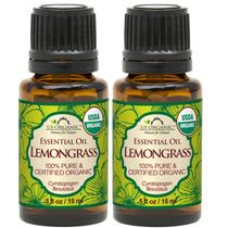 Óleo essencial de capim-limão orgânico americano 100% puro 15 mL (2 pacotes)