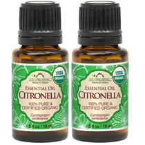 Óleo essencial de citronela orgânica dos EUA, 15 mL x 2, certificado pelo USDA