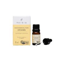 Óleo Essencial de Citronela Orgânico (Cymbopogon Winterianus) Herbia 10ml Óleo Essencial de Citronela Orgânico (Cymbopogon Winterianus) Herbia 10ml
