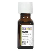 Óleo essencial de gengibre (zingiber officinale) 0,5 fl oz por Aura Cacia (pacote com 6)