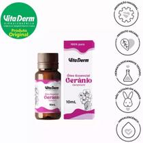 Óleo Essencial de Gerânio 10 ml - Vita Derm - Aromaterapia e Cuidados com a Pele