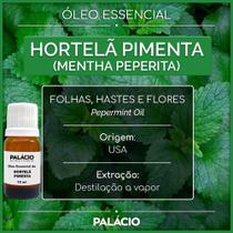 Óleo Essencial de Hortelã Pimenta (Mentha Peperita) 10 ml 100% Puro