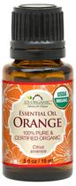 Óleo essencial de laranja doce orgânico dos EUA 15 mL com cápsulas e conta-gotas