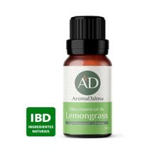 Óleo Essencial De Lemongrass 100% Puro - 10ml - Ideal Para Difusor, Aromaterapia e Cuidados Com o Corpo I Aroma Herbáceo e Terroso I Aroma D'alma