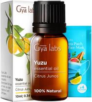 Óleo essencial de yuzu Gya Labs para difusor 0,34 fl oz Óleo natural de yuzu para pele, cabelo e perfume para fazer velas
