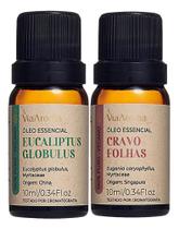 Óleo Essencial Eucaliptus Globulus + Cravo Folhas Via Aroma