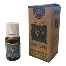 Óleo Essencial Goloka Puro Baga Zimbro Juniper Berry 10ml - Lua Mística - 100% Original - Loja Oficial