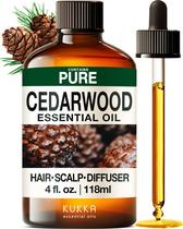Óleo essencial KUKKA Cedarwood 118ml para cabelo e difusor Óleo essencial KUKKA Cedarwood 118ml para cabelo e difusor