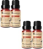 OLEO ESSENCIAL LARANJA DOCE PURO 10ml NATUFLORES kit 4 und