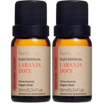 Óleo Essencial Laranja Doce Via Aroma 100% Puro - 10ml - 2 Unidades