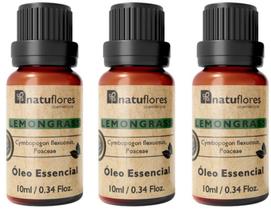 ÓLEO ESSENCIAL LEMONGRASS 10ml NATUFLORES KIT 3UND ÓLEO ESSENCIAL LEMONGRASS 10ml NATUFLORES KIT 3UND