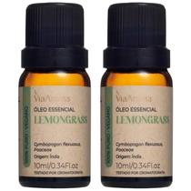 Óleo Essencial Lemongrass (capim Limão) Via Aroma 10ml - 2 Unidades