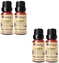 ÓLEO ESSENCIAL LIMÃO SICILIANO 10ml NATUFLORES KIT 4und