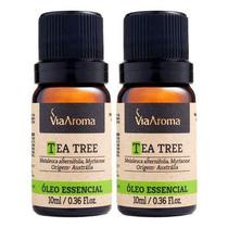 Óleo Essencial Melaleuca Tea Tree 2 X 10ml - Via Aroma