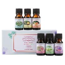 Óleo essencial natural 100% puro para difusores, óleos essenciais solúveis em água para difusores em aromaterapia, umidi - KIT 6 ESSENCIAS